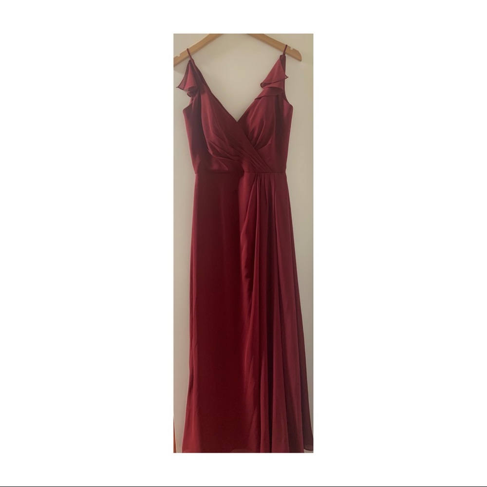 Burgundy Long Evening Dress